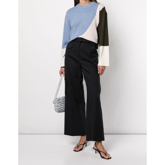 Apiece Apart Colourblocked Cotton Sweater, Size Medium. - Picture 2 of 13